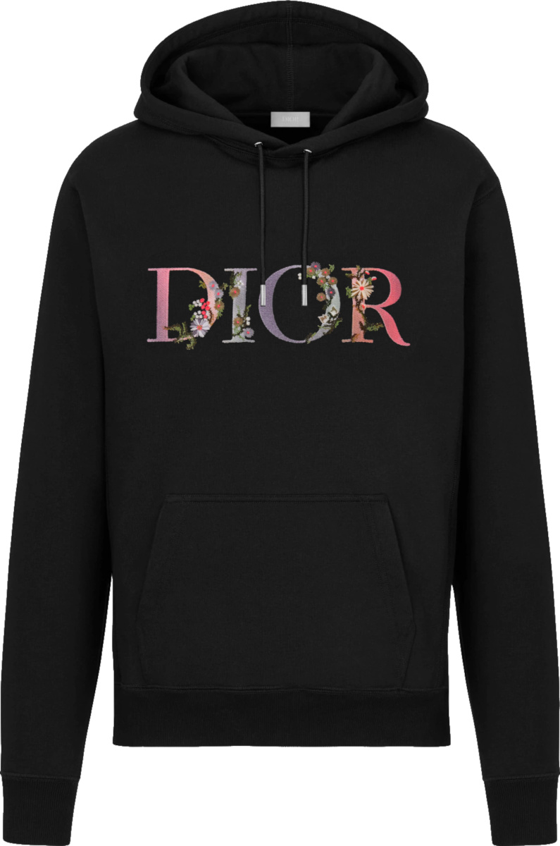Dior Black 'Dior Flowers' Hoodie | INC STYLE