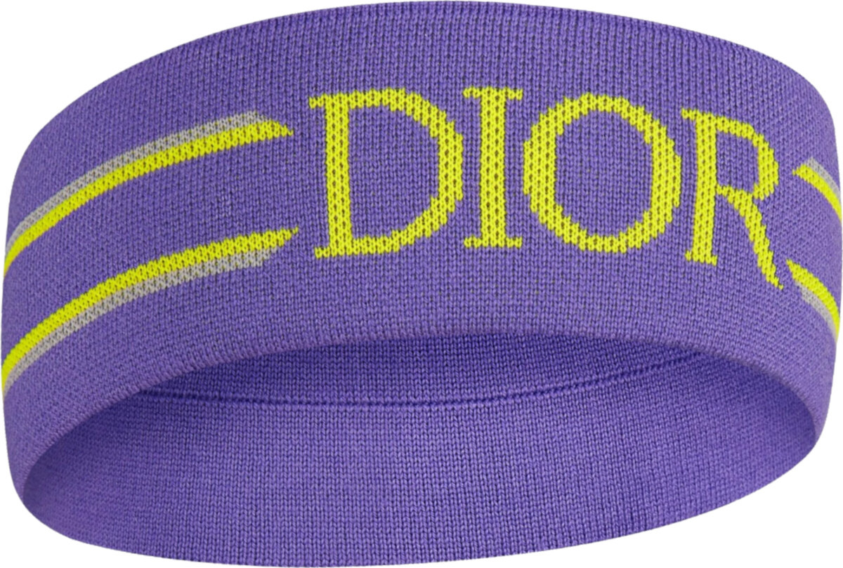 Dior Purple Striped 'DIOR' Headband | Incorporated Style