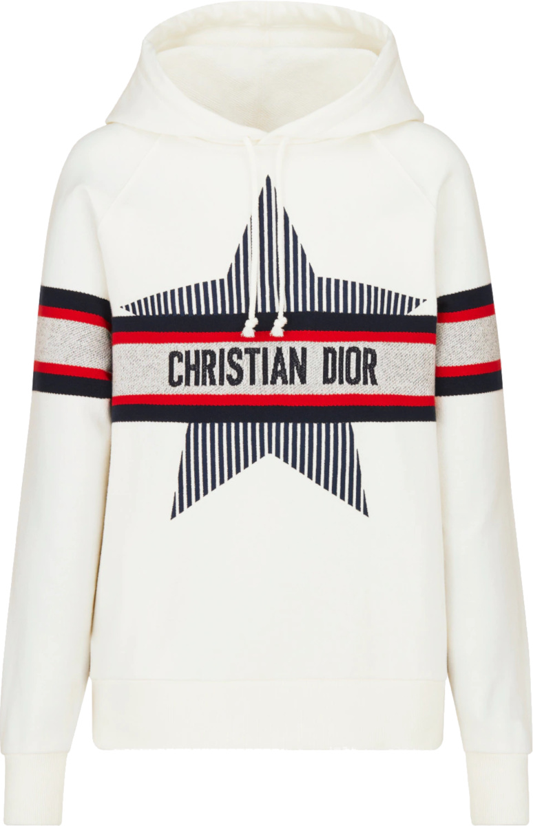 Dior White & Navy-Star 'DiorAlps' Hoodie | INC STYLE