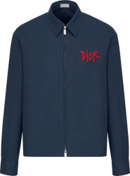 Dior x Shawn Navy Zip Shirt Jacket