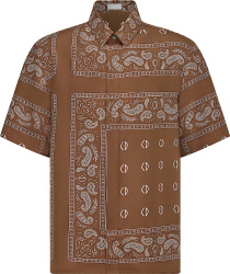 Brown Bandana Motif Shirt