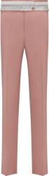 Pink Inside-Out Waist Suit Pants