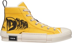 Yellow Astro Logo 'B23' High-Top Sneakers