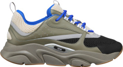 Olive Green & Blue-Lace 'B22' Sneakers
