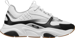 White, Silver, & Black 'B22' Sneakers