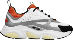 White & Burnt Orange 'B22' Sneakers