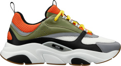 Orange & Dark Green 'B22' Sneakers