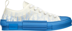 White & Light Blue Oblique 'B23' Sneakers