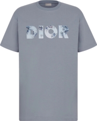 Dior 3d Effect Logo Grey T Shirt