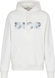 Dior x Daniel Arsham White Eroded Logo Hoodie