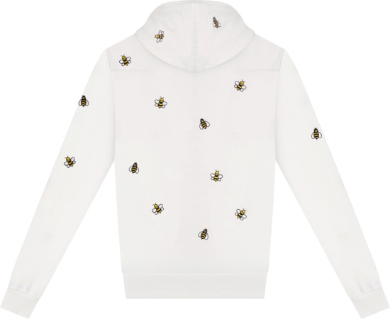 Dior x KAWS White Bees Zip Hoodie | INC STYLE