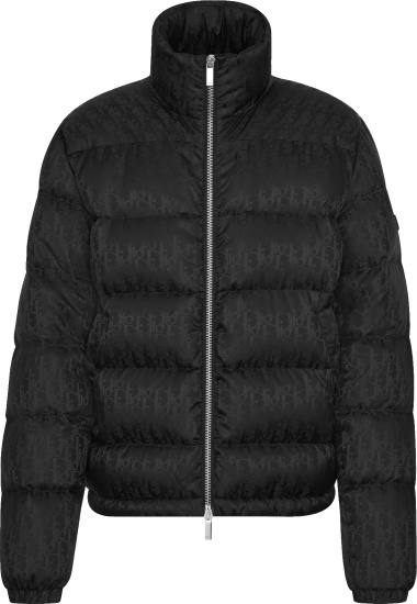 Dior Black Oblique Puffer Jacket | INC STYLE