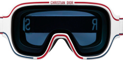 White Tricolor 'DIORALPS M1I' Ski Goggles