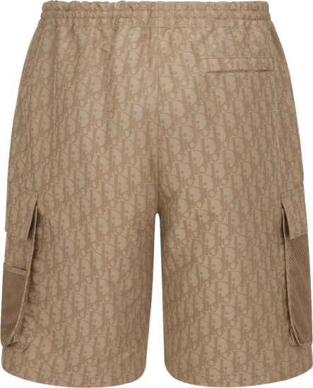 Dior Beige Oblique Cargo Swim Shorts