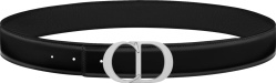 Dior Black And Silver Cd Icon Buckle Belt