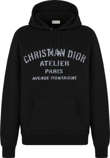 Dior Black 'Christian Dior Atelier' Hoodie | INC STYLE