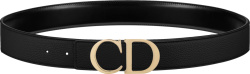 Dior Black Leahter And Gold Tone Cd Buckle Belt 4900ormet H00k