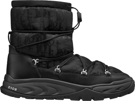 Dior Black Oblique Short Sneow Boots 3bo267zlp H969