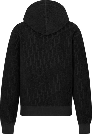 Dior Black Terry Oblique Hoodie | INC STYLE