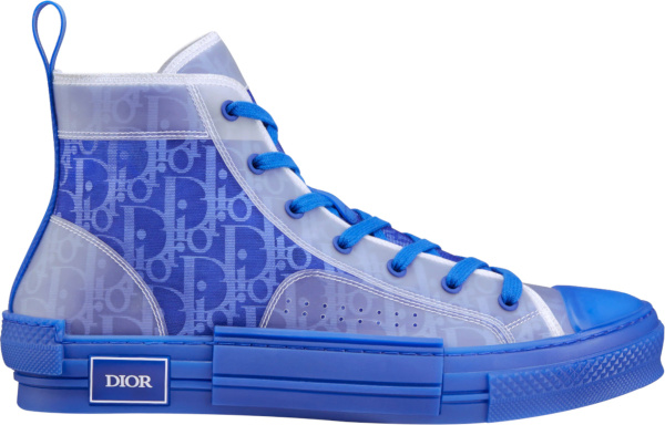 Dior Blue Oblique High Top B23 Sneakers