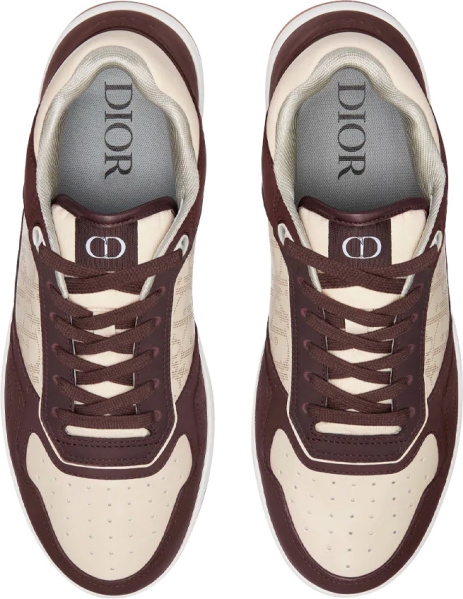 Dior Brown Nubuck And Cream B27 Low Top Sneakers