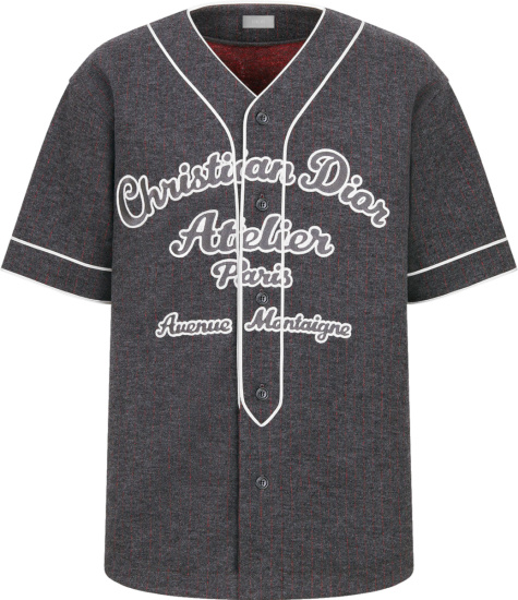 Dior Dark Grey Dior Atelier Baseball Shirt