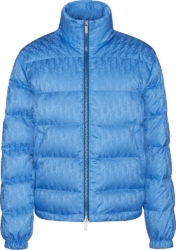 Light Blue Oblique Puffer Jacket
