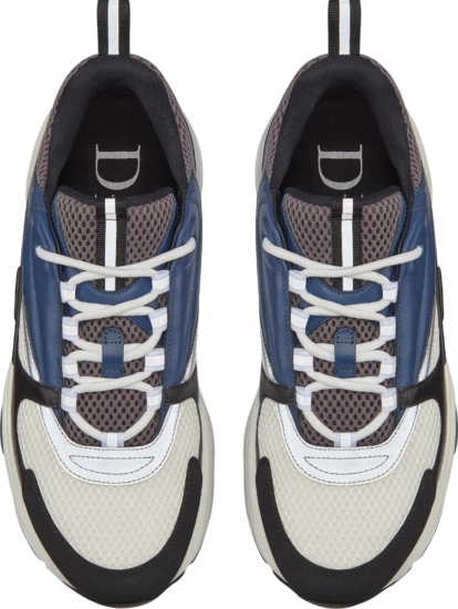 Dior Navy & Dark Grey ‘B22’ Sneakers | Incorporated Style