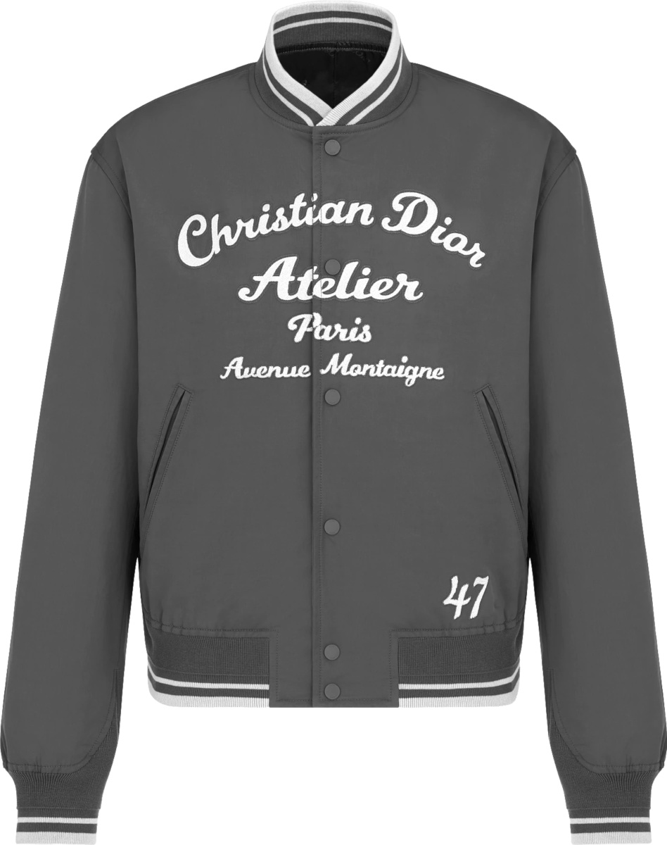Dior Grey 'Dior Atelier' Bomber Jacket | INC STYLE