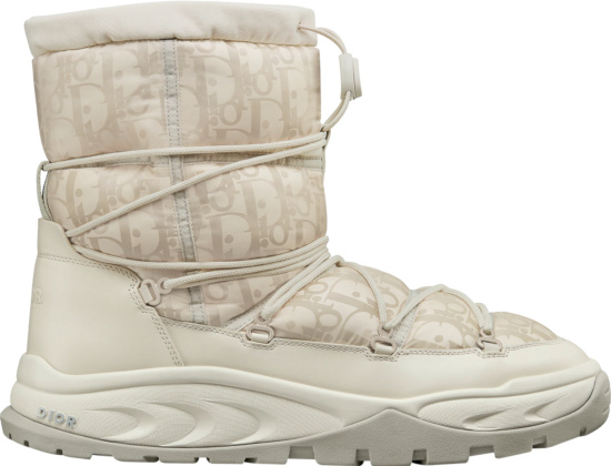 Dior Ivory Oblique Short Snow Boots 3bo267zlp H060
