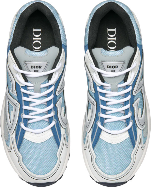 Dior Light Blue And Grey B30 Sneakers