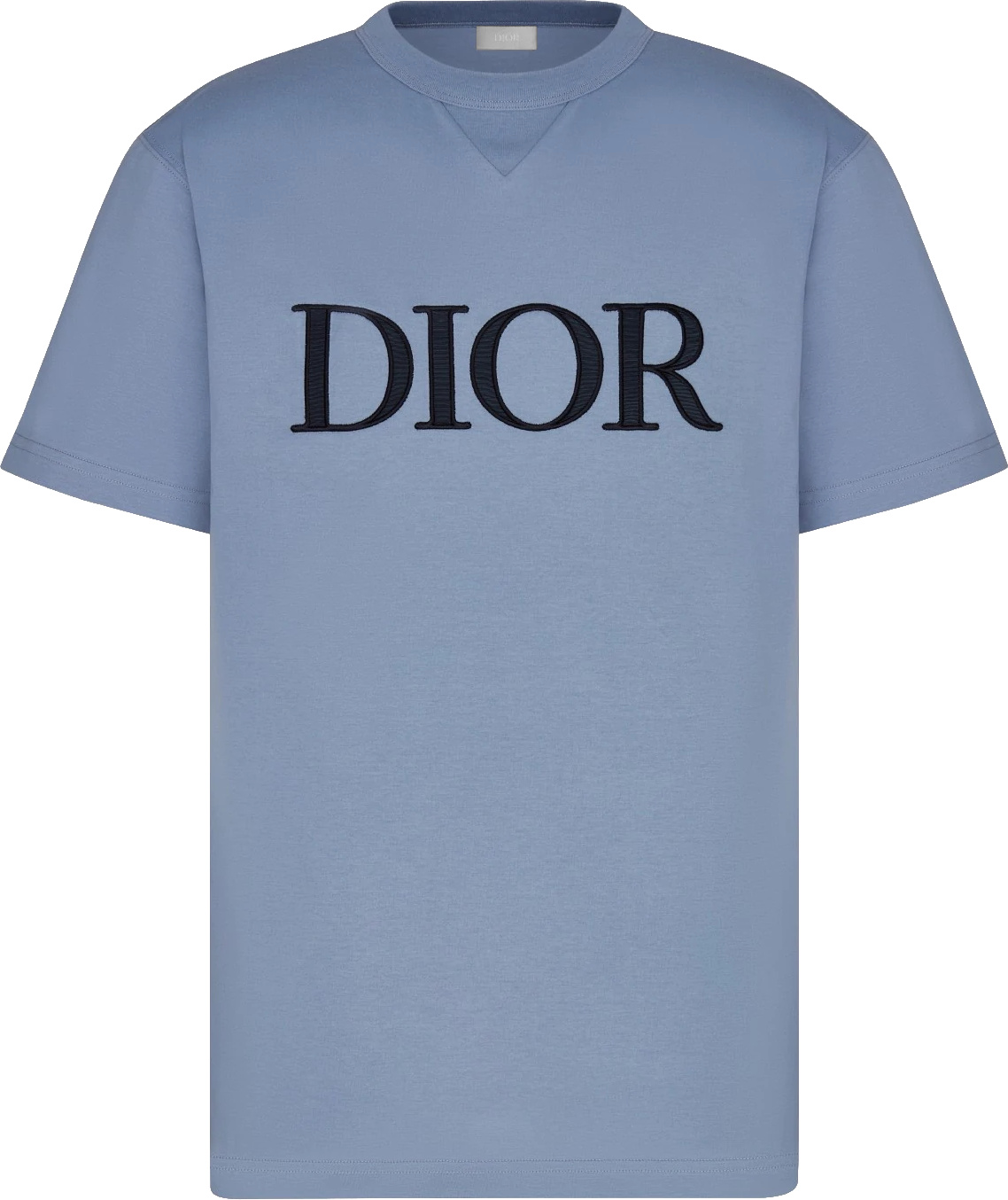 Dior Light Blue & Navy-Logo T-Shirt | Incorporated Style