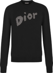 Dior Logo Patch Black Wool Sweater