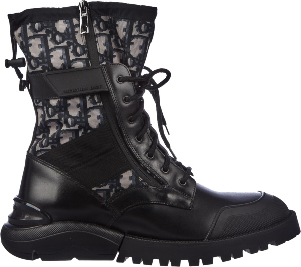 Dior Men Black Oblique Boots