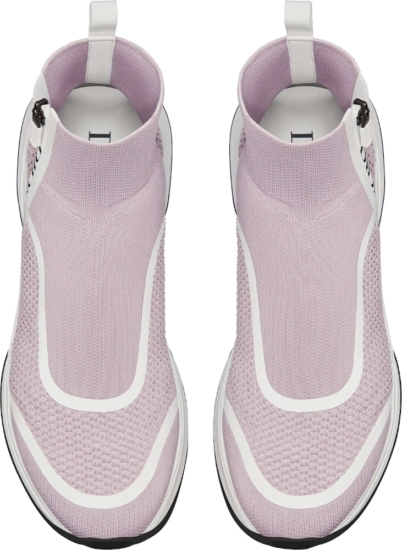 Dior Mens Pink High Top Sneakers