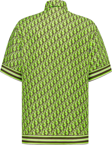 Dior Neon Green Pixel Oblique Shirt