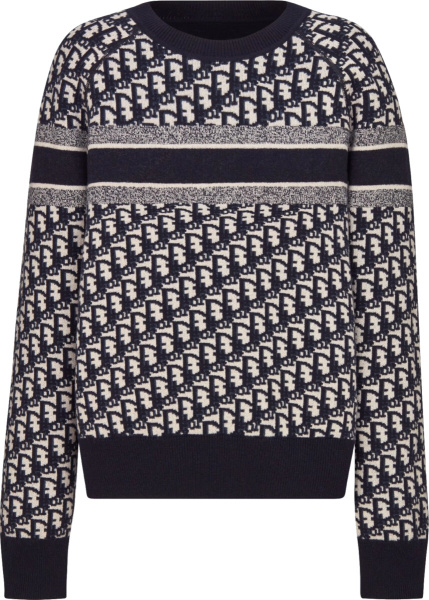 Dior Oblique Striped Reversible Sweater