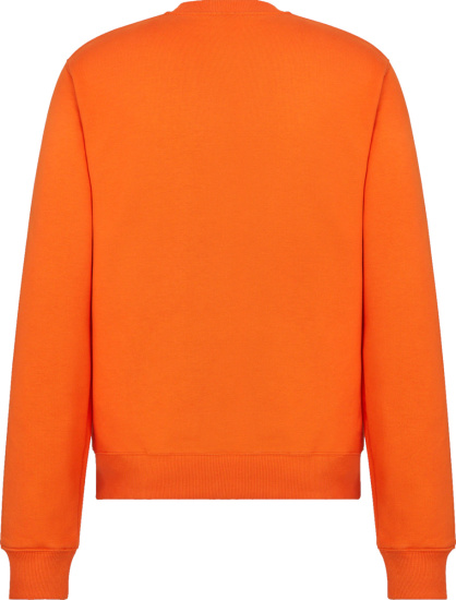 Dior Orange Cd Icon Logo Embroidered Sweatshirt