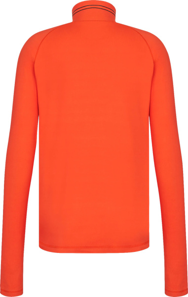 Dior Orange Dior Band Mock Neck Long Sleeve T Shirt