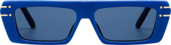 Blue Rectangular 'DiorSignature S2U' Sunglasses