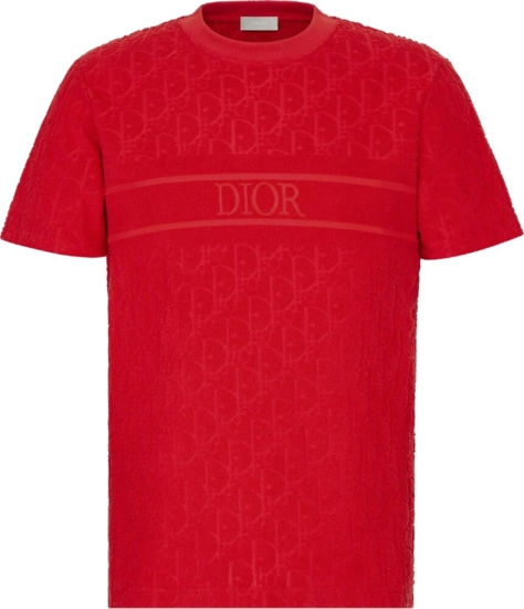 Dior Red Oblique T Shirt