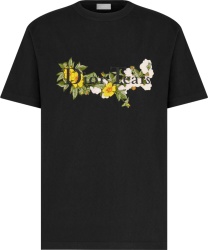 Dior Tears Black Embroidered Logo T Shirt 393j696i0849 C989