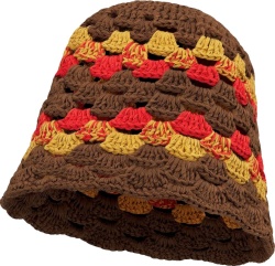 Dior Tears Brown Crochet Bucket Hat