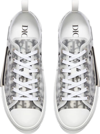 Dior White And Black Oblique Low Top B23 Sneakers