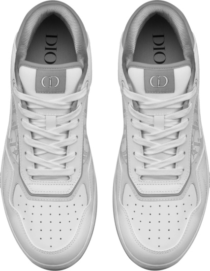 Dior White And Grey Galaxy Oblique Low Top 27 Sneakers