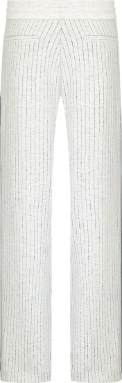 Dior White And Navy Pin Striped Dior Atelier Trackpants