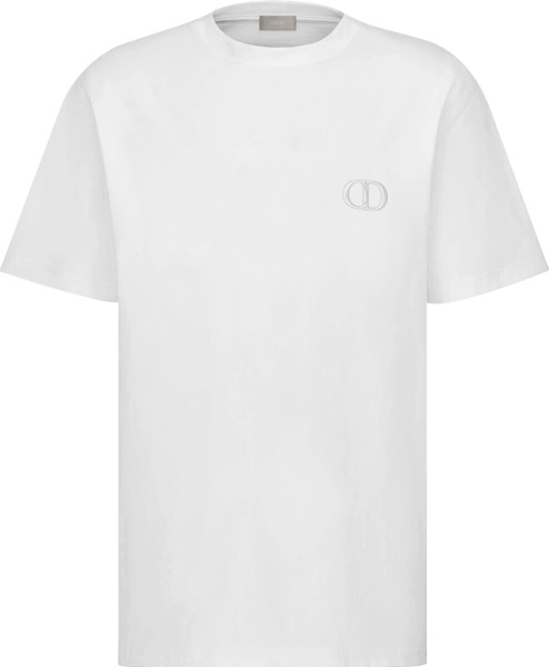 Dior White Cd Icon T Shirt 013j600a0589 C080
