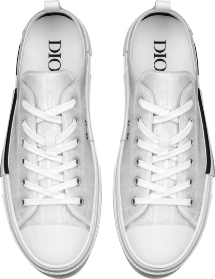 Dior White Oblique Low Top B23 Sneakers
