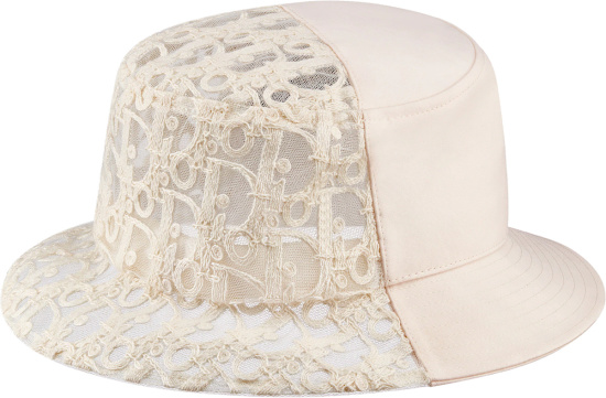 Dior White Oblique Split Bucket Hat