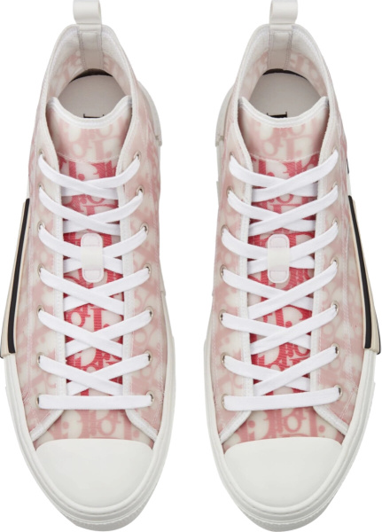 Dior White Red B23 High Top Sneakers